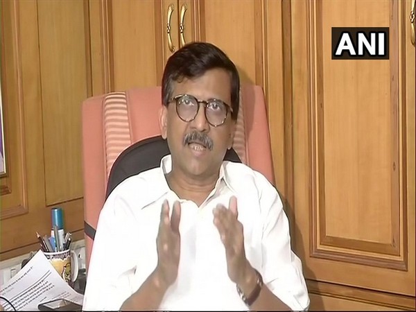 Shiv Sena MP Sanjay Raut speaking to ANI on Thursday. (Photo/ANI)