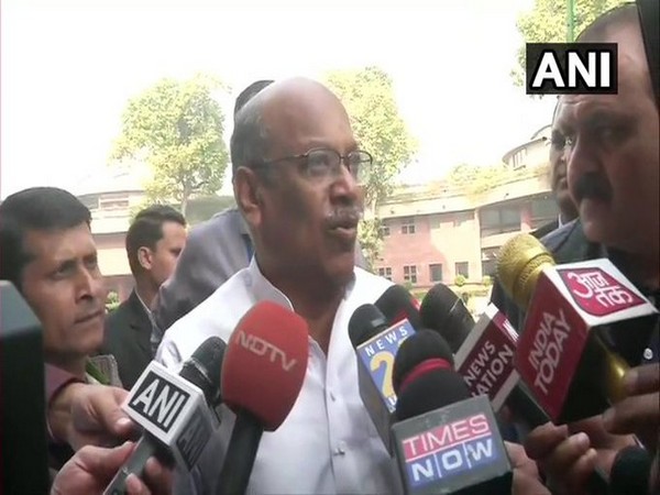 Sanjay Dhotre, minister of state for Human Resources Development speaks to media in New Delhi [Photo/ANI]
