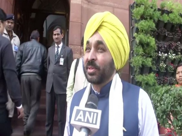 AAP   state unit president Bhagwant Mann speaks to ANI in New Delhi [Photo/ANI]