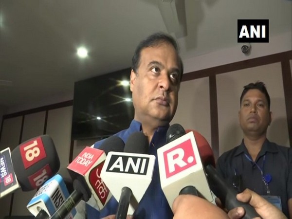 Assam Minister Himanta Biswa Sarma speaking to reporters in Guwahati on Wednesday.