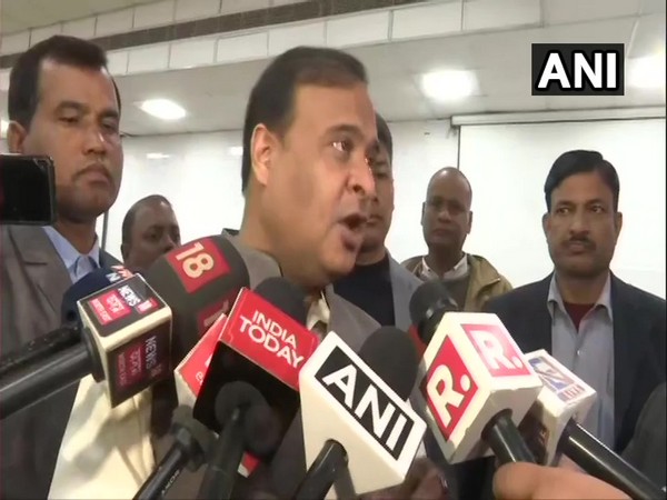Himanta Biswa Sarma speaking to reporters in Guwahati on Thursday. Photo/ANI