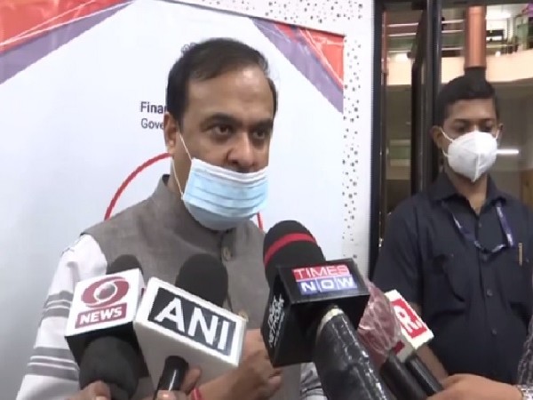 Assam Health Minister Himanta Biswa Sarma speaking to media on Wednesday.