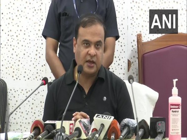 Himanta Biswa Sarma addressing a press conference in Guwahati on Wednesday. (ANI)
