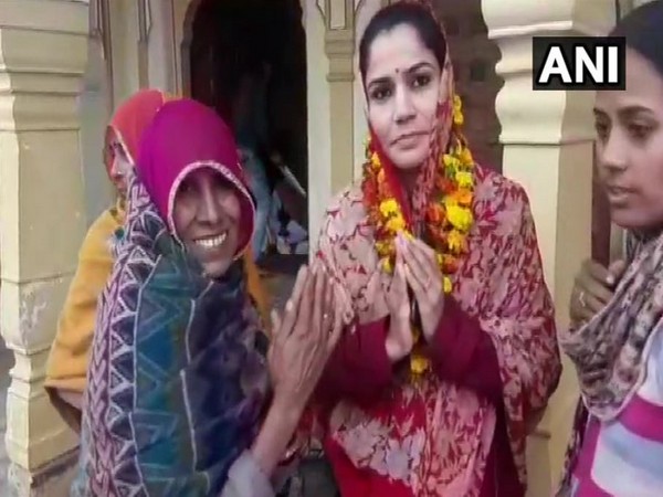 Neeta Sodha, an immigrant from Pakistan is contesting for panchayat election. Photo/ANI