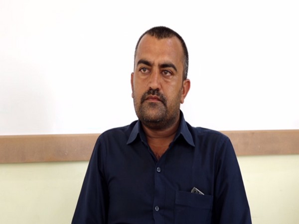 Sureshbhai Chhagabit, the Sarpanch of the Kunariya village in Kutch. (Photo/ ANI)