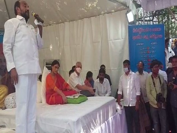 YS Sharmila sits in hunger strike