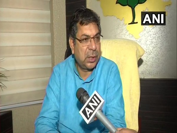 Rajasthan BJP President Satish Poonia speaking to ANI on Tuesday. 