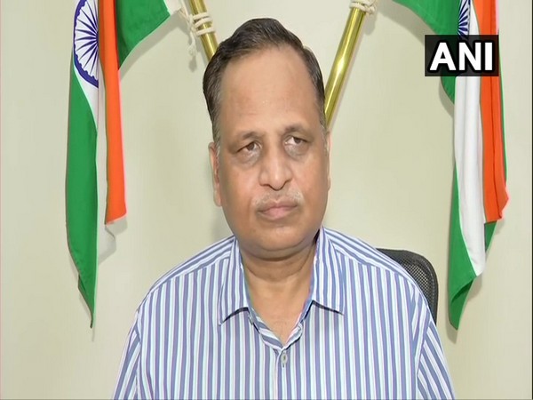 Delhi Health Minister Satyendra Jain speaking to media on Sunday. (Photo/ANI)