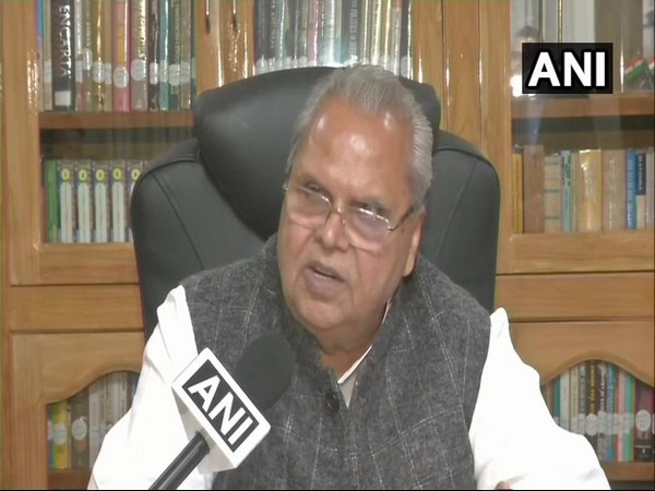 Jammu and Kashmir Governor Satya Pal Malik talking to ANI