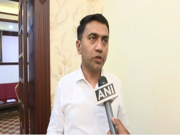 Chief Minister Pramod Sawant speaking to ANI in Panaji on Saturday. Photo/ANI