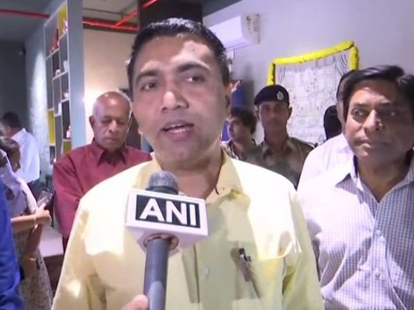Goa Chief Minister Pramod Sawant speaking to ANI in Panaji on Friday. (Photo/ANI)
