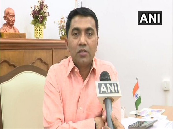 Goa Chief Minister Pramod Sawant speaking to ANI on Monday.