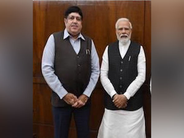 IFFCO Chairman Dileep Sanghani with Prime Minister Narendra Modi (Photo/ANI)
