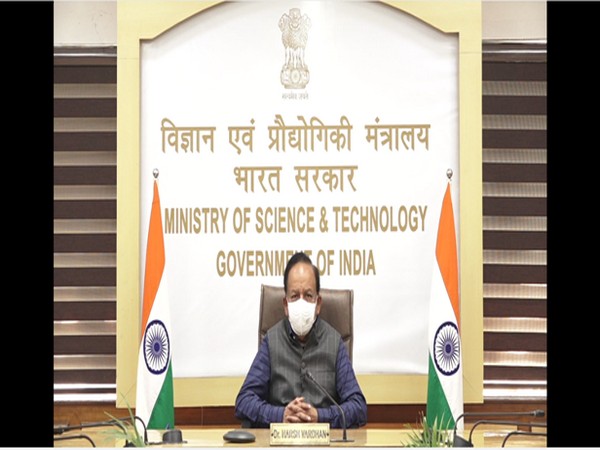 Dr Harsh Vardhan, Union Minister of Science and Technology, Earth Sciences addressing IISF-2020 virtually on Tuesday. (Photo/ANI)