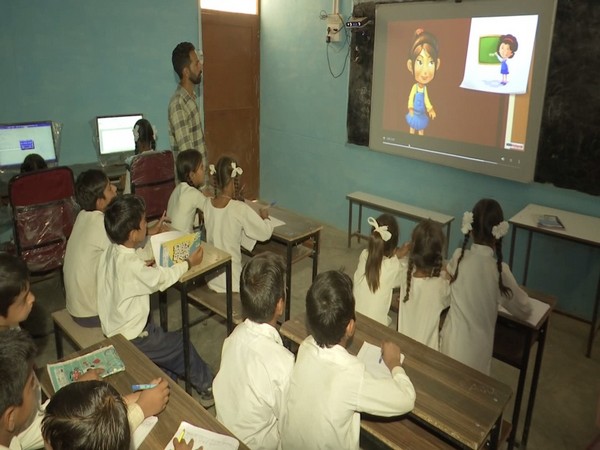 Visual of Government High School in Gantwal Panchayat of Jammu and Kashmir's Udhampur (Photo/ANI) 