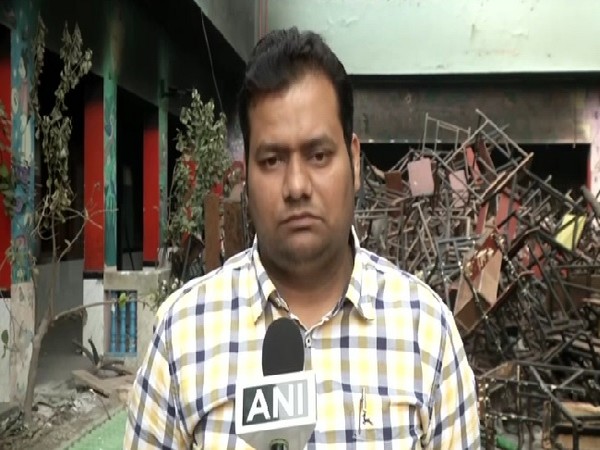 Owner of the DRP Convent Public school Dinesh Sharma speaking to ANI in Delhi. 