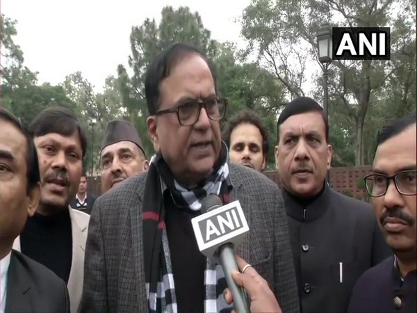 BSP leader Satish Chandra Mishra speaking to ANI in New Delhi on Tuesday. 