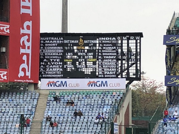 Manual scoreboard at Feroz Shah Kotla (Photo/ANI)