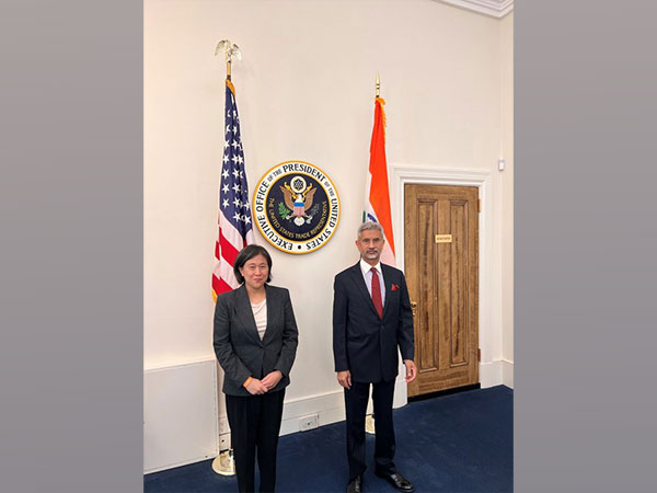 External Affairs Minister S Jaishankar with US Trade Representative Katherine Tai (Twitter/Katherine Tai)