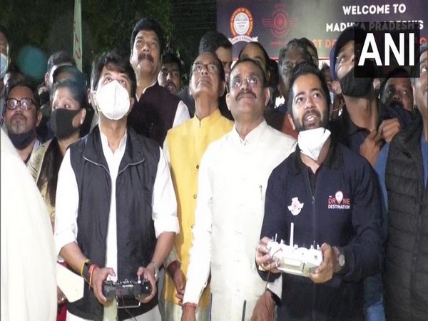 Union Minister Jyotiraditya Scindia and MP CM Shivraj Singh Chouhan inaugurated first drone school in Gwalior (Photo/ANI)