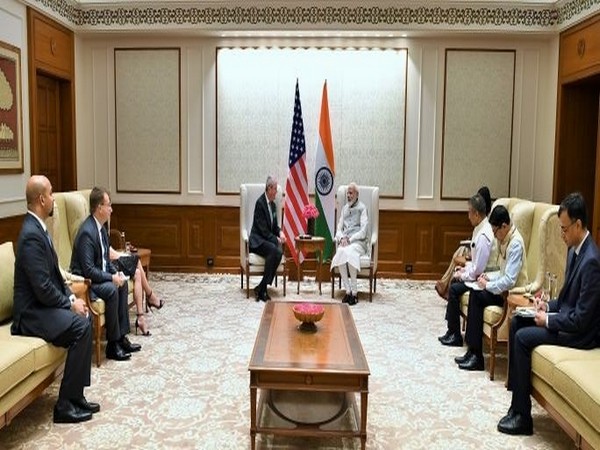 Prime Minister Narendra Modi in a meeting with Governor of New Jersey, Phillip D Murphy in New Delhi on Monday. (Picture credits: PMO/Twitter)