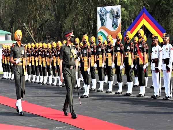 The investiture ceremony organized by the Western Command being held in Punjab's Pathankot on Friday.