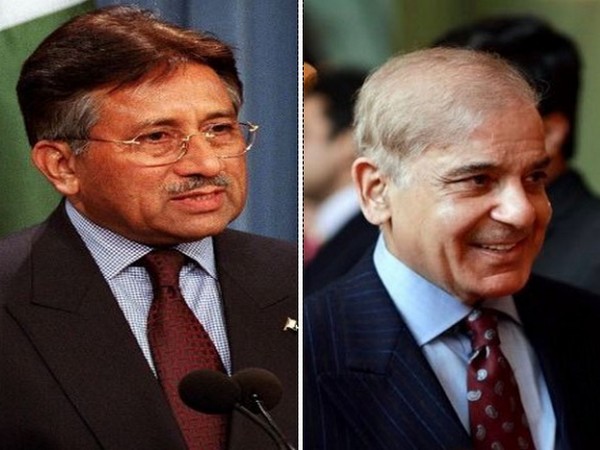 Pakistan's former military dictator Pervez Musharraf and current Prime Minister Shehbaz Sharif 