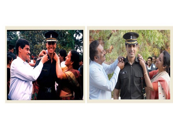Late Sandeep Unnikrishnan with his parents, Adivi Sesh recreating the memories (L to R) (Image source: Instagram)