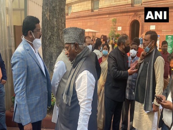 Congress MPs walk out of Rajya Sabha as Prime Minister Narendra Modi speaks in the House (Photo/ANI)