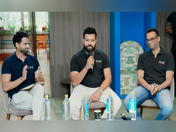 Rohit Sharma (center) with an exclusive meet and greet with Dr Trust (Nureca Limited)