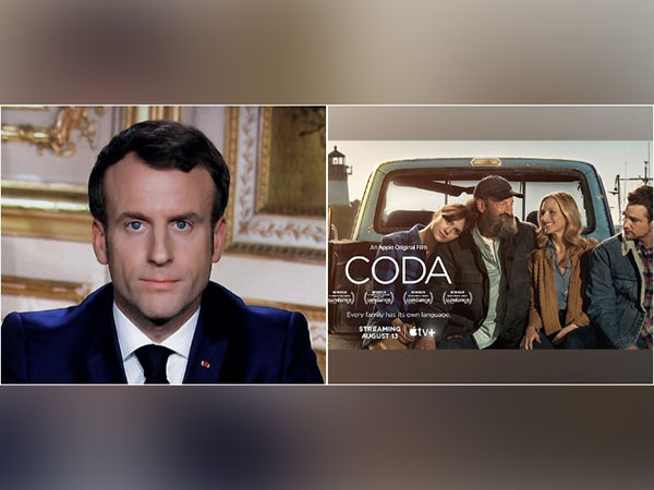 French President Emmanuel Macron, Poster of 'CODA' (Image source: Twitter)
