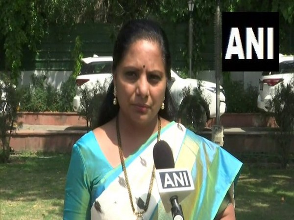 Telangana Rashtra Samithi (TRS) Member of Legislative Council (MLC) Kalvakuntla Kavitha (Photo/ANI)