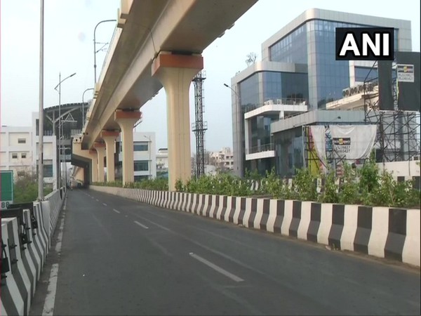 Nagpur city as it entered into a week-long lockdown