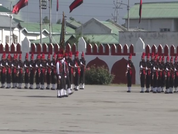 The passing out-cum-attestation parade held at the Bana Singh Parade Ground of JAK LI Regimental Centre (Photo/ANI)