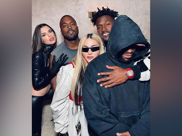 Madonna with Kanye West, Julia Fox, boxer Floyd Mayweather and American football player Antonio Brown (Image source: Instagram)