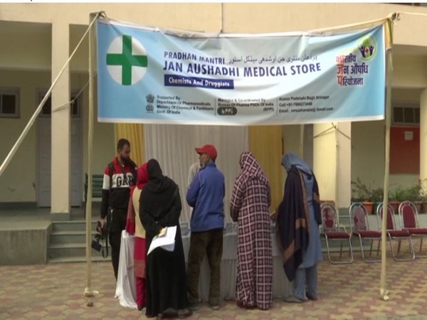 Visual of a Pradhan Mantri Janaushadhi Medical store in Srinagar (Photo/ANI)