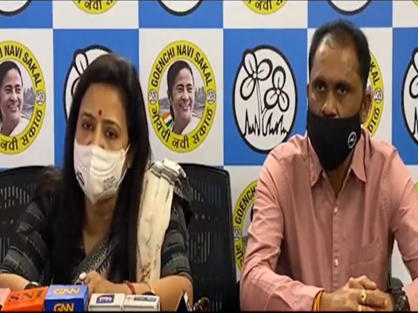 AITC Goa In-charge Mahua Moitra (left) (Photo/ANI)