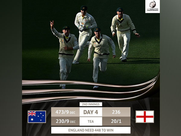 England need 448 runs to win the second Test (Image: ICC)