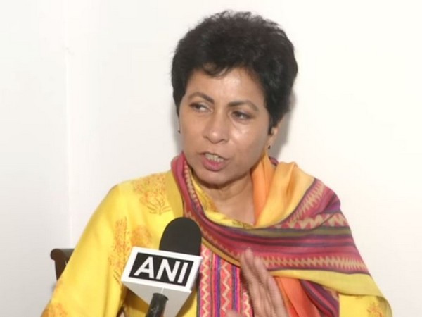 Haryana Congress President Kumari Selja talking to ANI in New Delhi on Sunday 