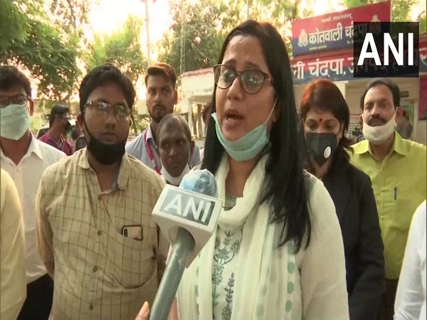 Seema Kushwaha, lawyer of victim in the 2012 Delhi gangrape case in Hathras on Thursday. (Photo/ANI)
