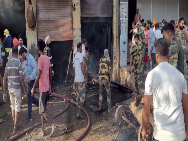 Visual of the site of incident in Amritsar (Photo/Twitter/BSF Punjab Frontier)