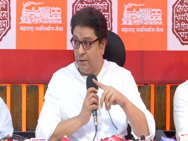 Maharashtra Navnirman Sena (MNS) chief Raj Thackeray addressing a press conference (Photo/ANI)