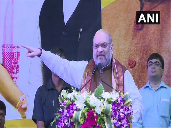 Union Home Minister Amit Shah addressing a rally in Kolkata on Tuesday.