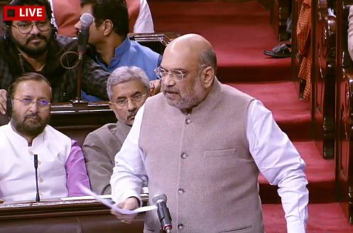 Home Minister Amit Shah replying to the debate on CAB in the Rajya Sabha on Wednesday.