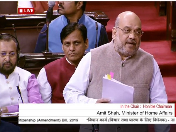 Union Home Minister Amit Shah speaking in Rajya Sabha on Wednesday.