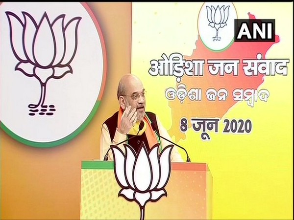 Union Home Minister Amit Shah speaking at a virtual rally in New Delhi on Monday.