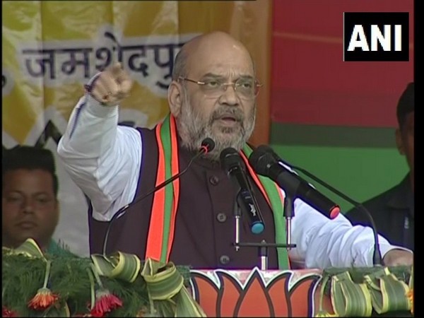 Union Home Minister Amit Shah addressing rally in Jamshedpur , Jharkhand on Monday