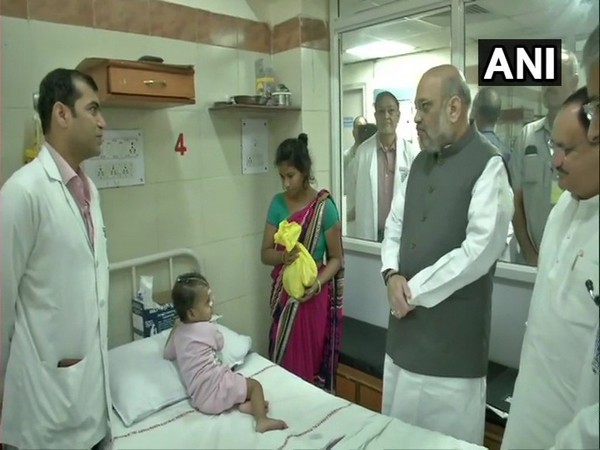 Union Home Minister Amit Shah met patients at AIIMS on Saturday