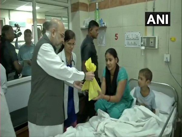 Union Home Minister Amit Shah at AIIMS on Saturday 