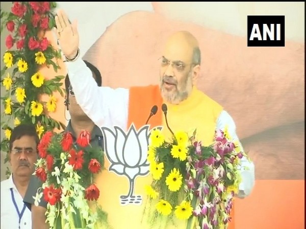 Union Home Minister Amit Shah addresses rally at Jamtara , Jharkhand on Wednesday